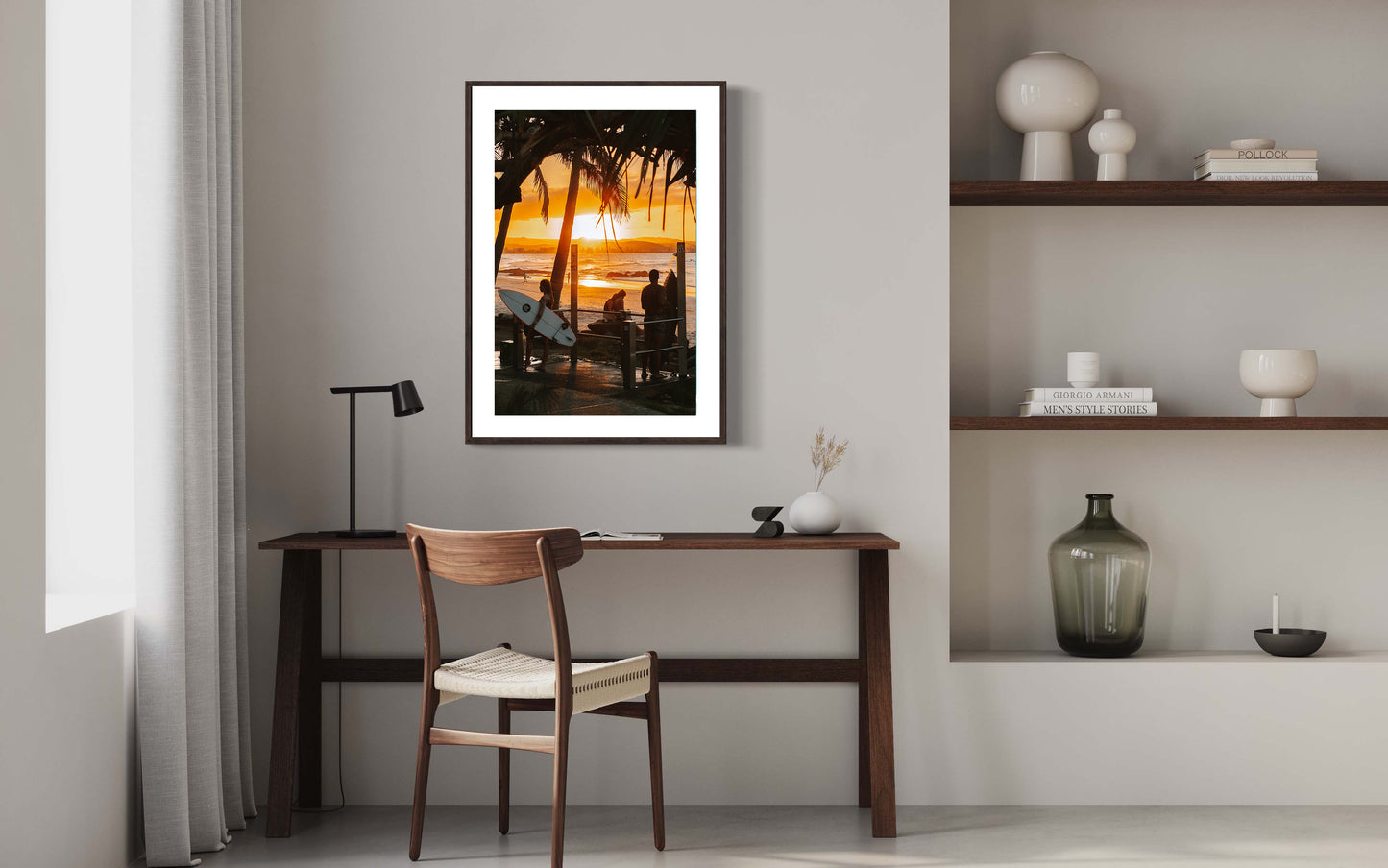 Snapper Rocks sunset showers Print