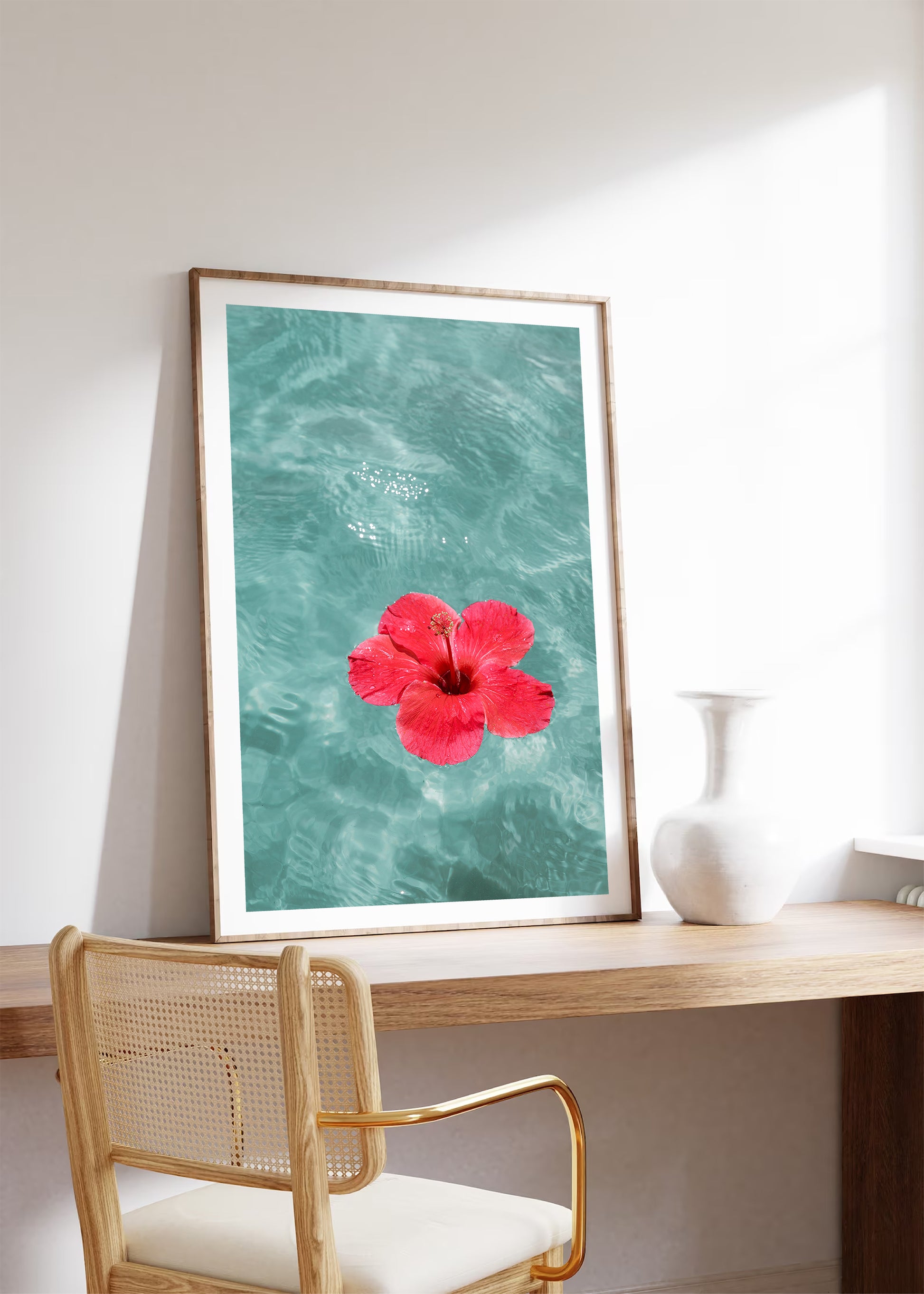 Hibiscus in turquoise waters