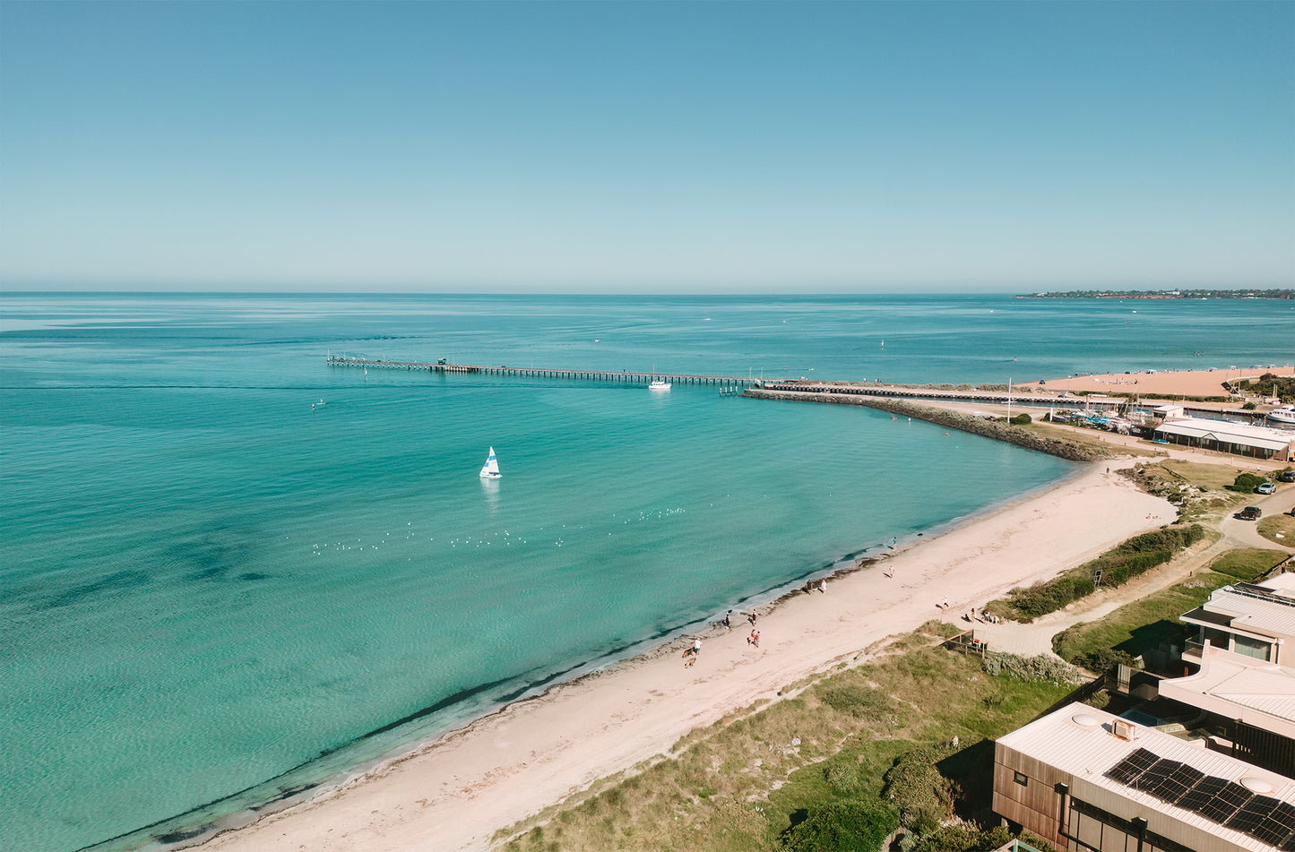 Aspendale beach to Mordi pier print