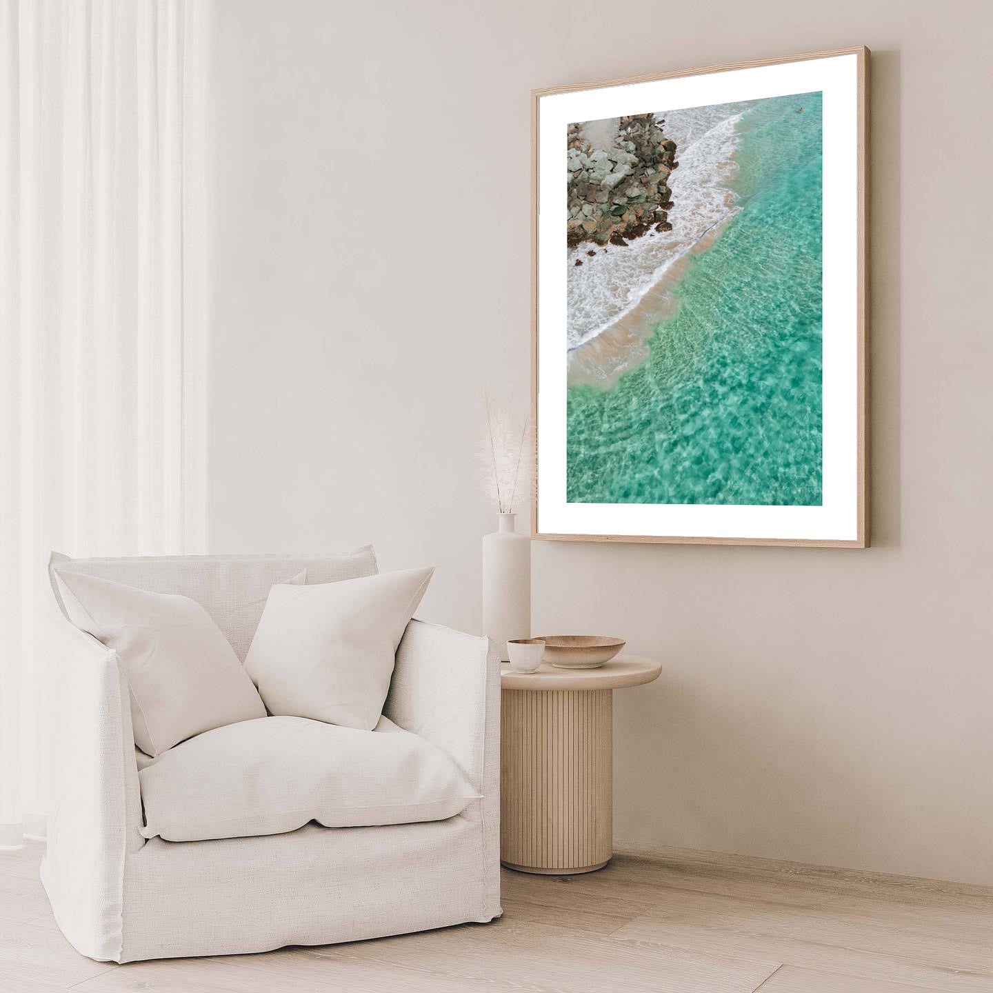 Coolangatta Seawall Portrait Print