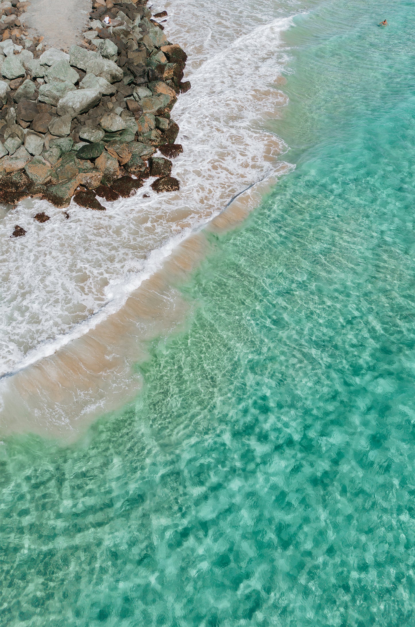 Coolangatta Seawall Portrait Print