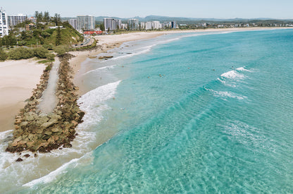 Seawall to Kirra Beach Print