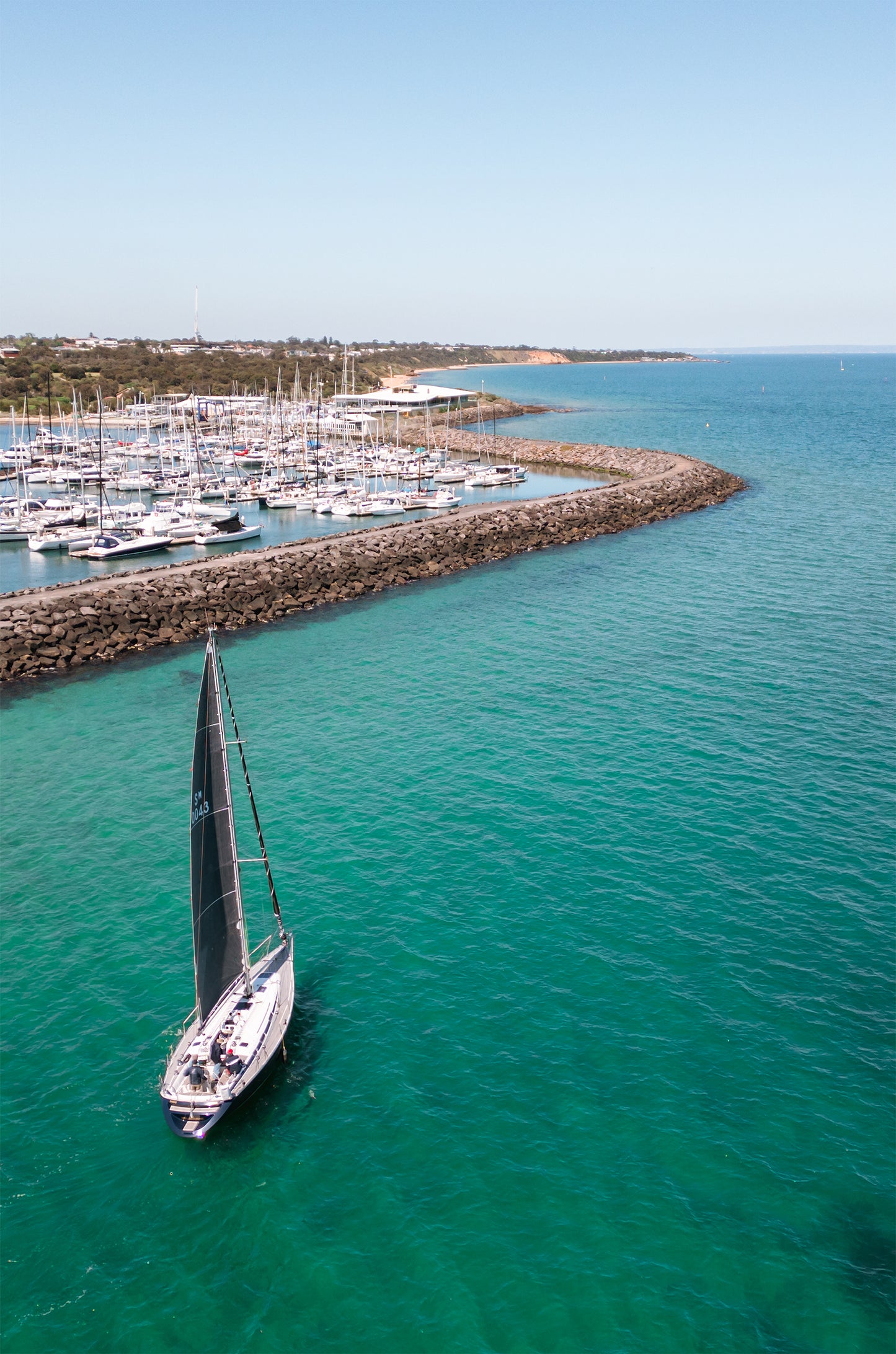 Sandringham Yacht Club portrait Print