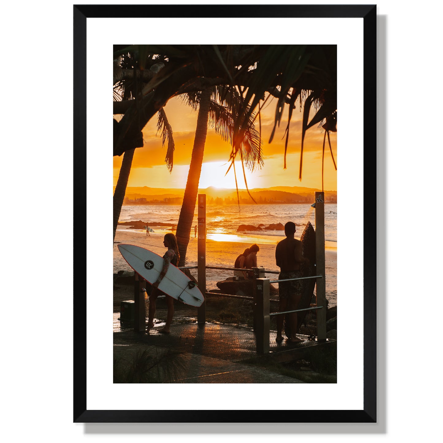 Snapper Rocks sunset showers Print