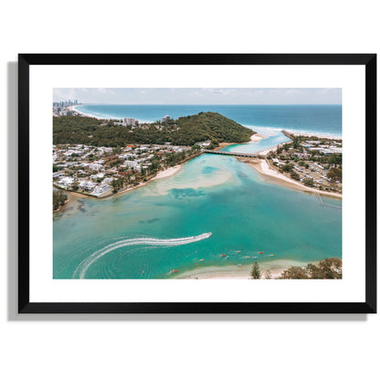 Out to sea wide Tallebudgera Creek Print