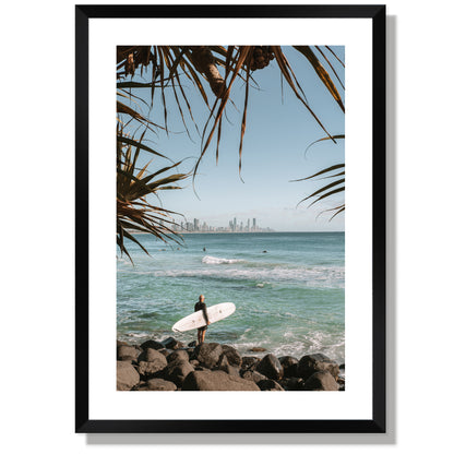 Burleigh Ocean view track Print