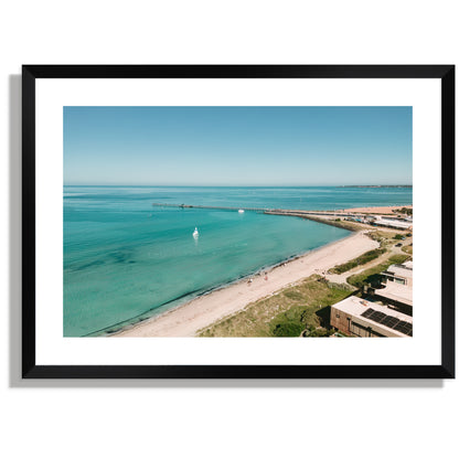 Aspendale beach to Mordi pier print