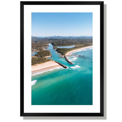 Brunswick heads aerial portrait Print