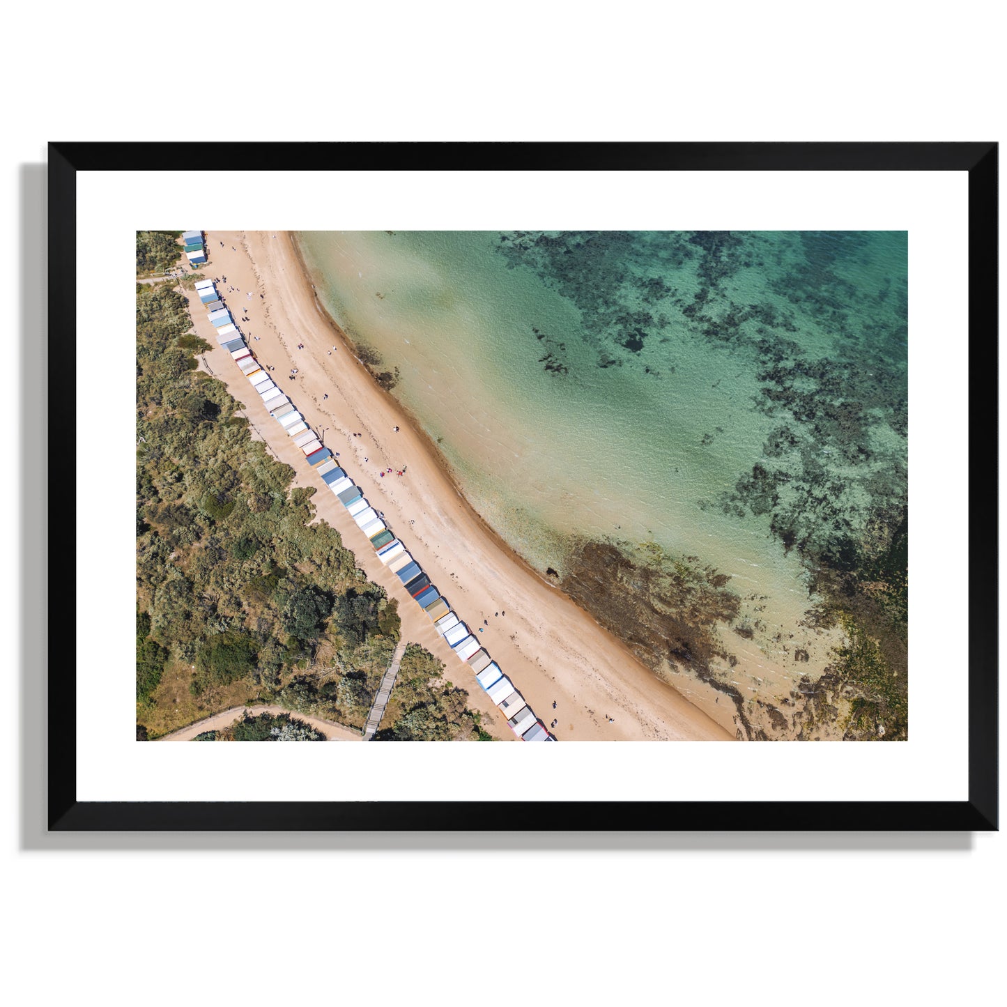 Above Brighton beach boxes Print