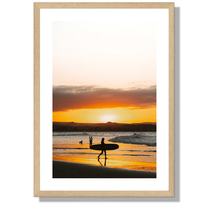 Surf at dusk Print