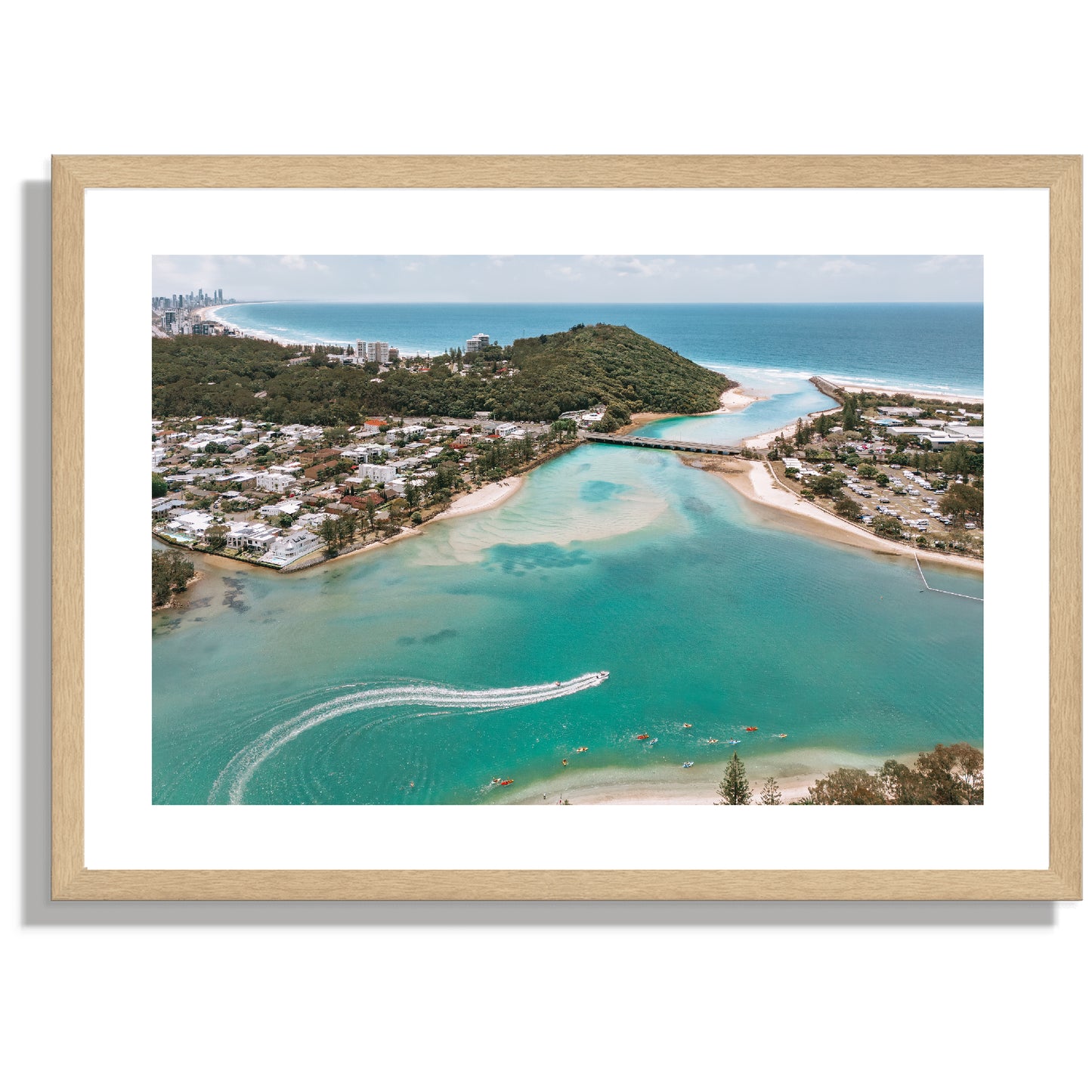 Out to sea wide Tallebudgera Creek Print