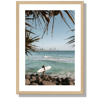 Burleigh Ocean view track Print