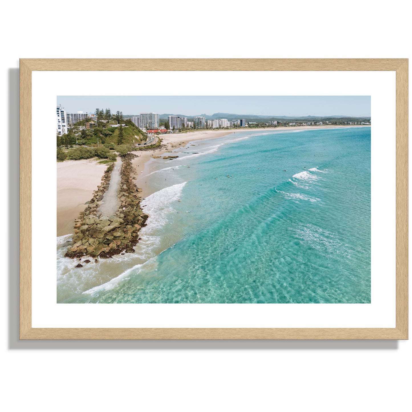 Seawall to Kirra Beach Print