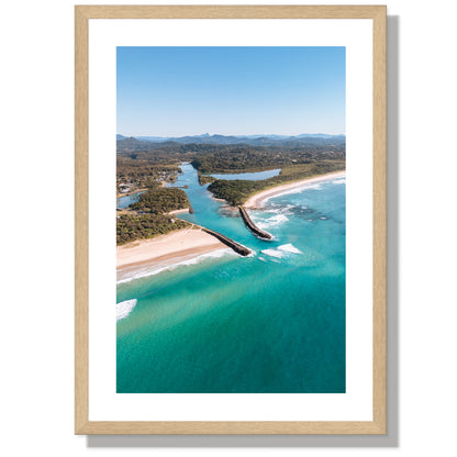 Brunswick heads aerial portrait Print