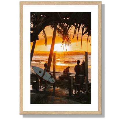 Snapper Rocks sunset showers Print