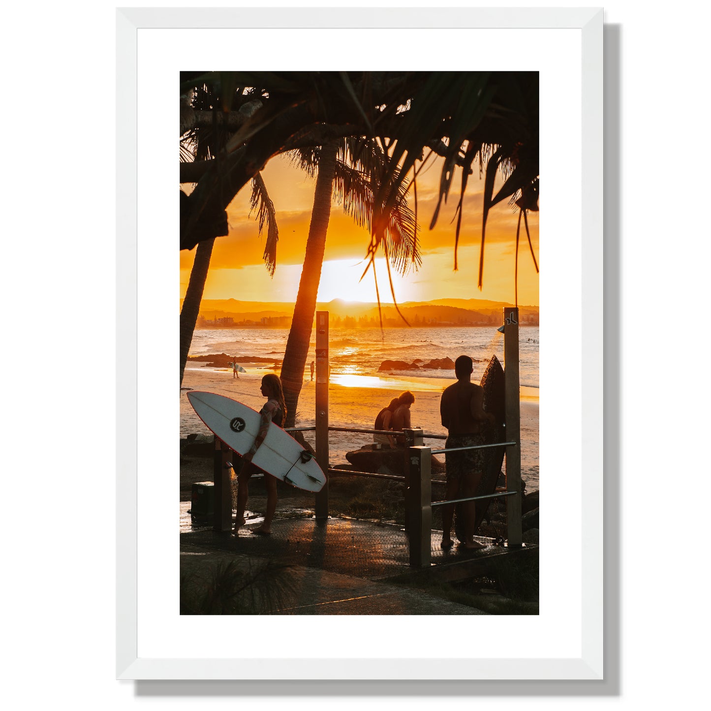 Snapper Rocks sunset showers Print