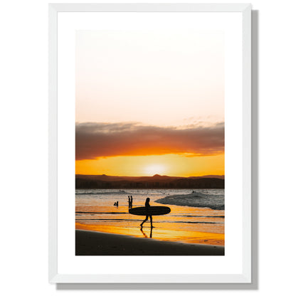 Surf at dusk Print