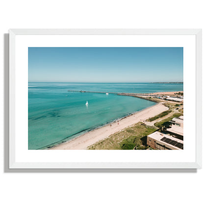 Aspendale beach to Mordi pier print