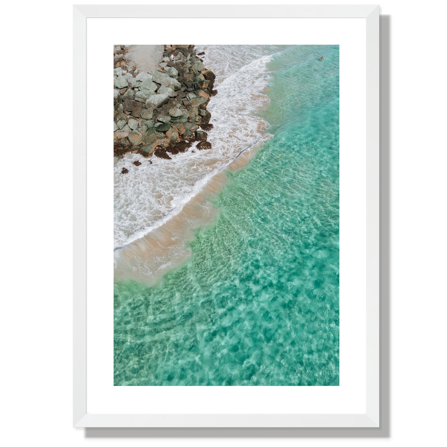 Coolangatta Seawall Portrait Print