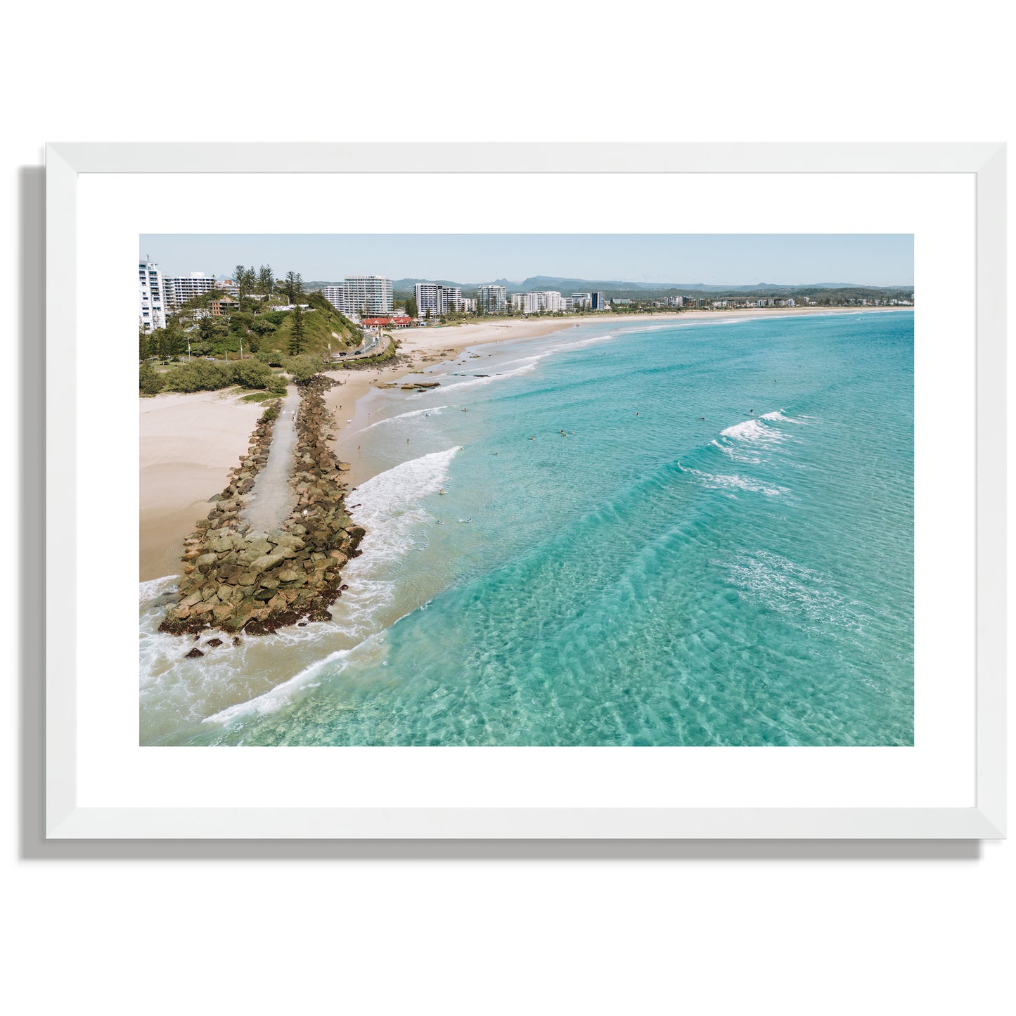 Seawall to Kirra Beach Print