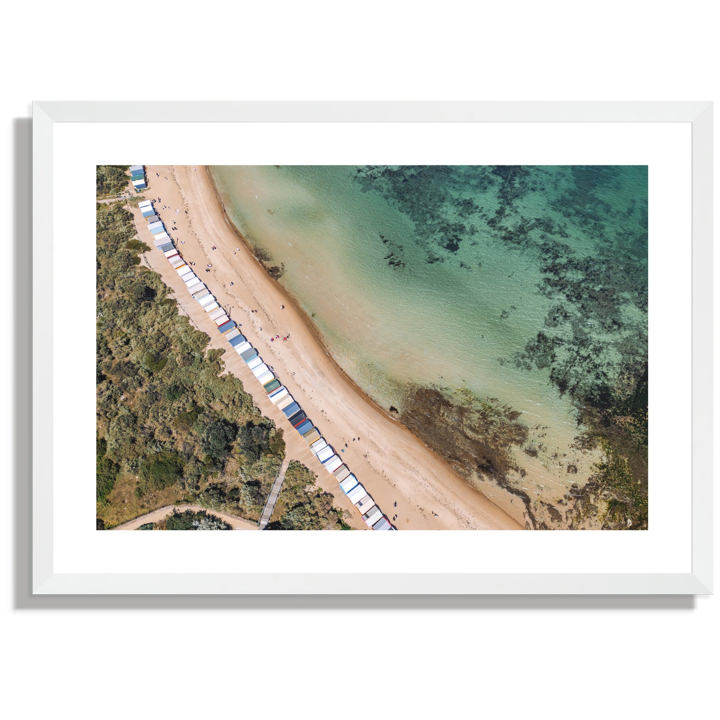 Above Brighton beach boxes Print