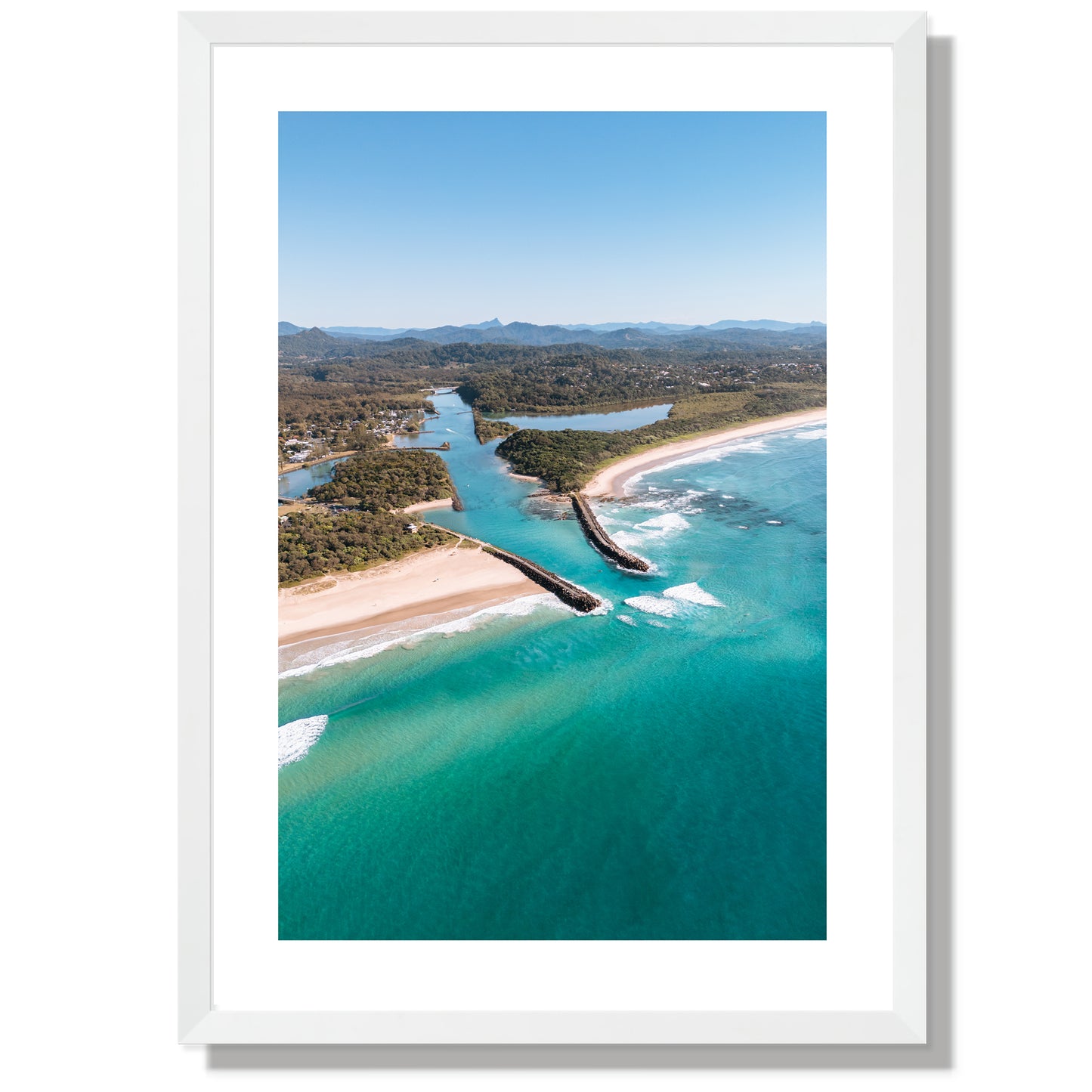 Brunswick heads aerial portrait Print