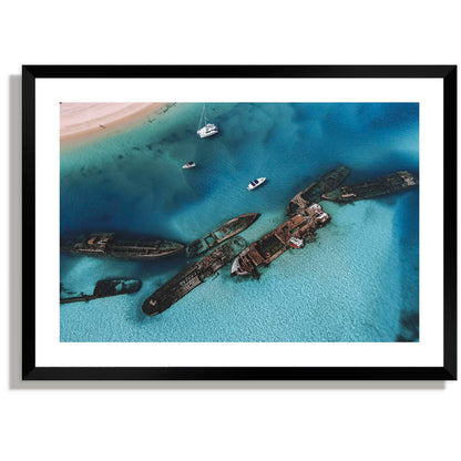 Tangalooma Wrecks Wide Print