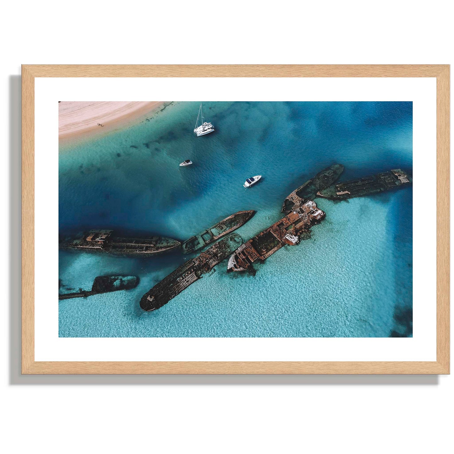 Tangalooma Wrecks Wide Print