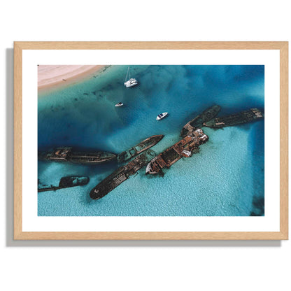 Tangalooma Wrecks Wide Print