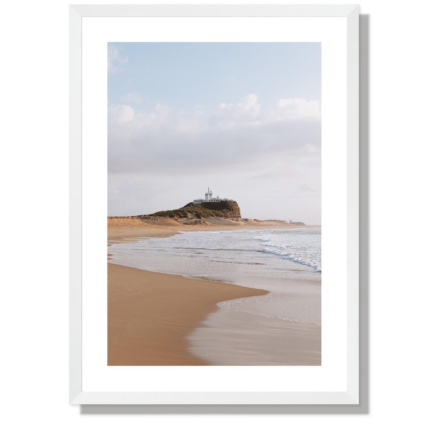 Nobby's Light House Portrait Print